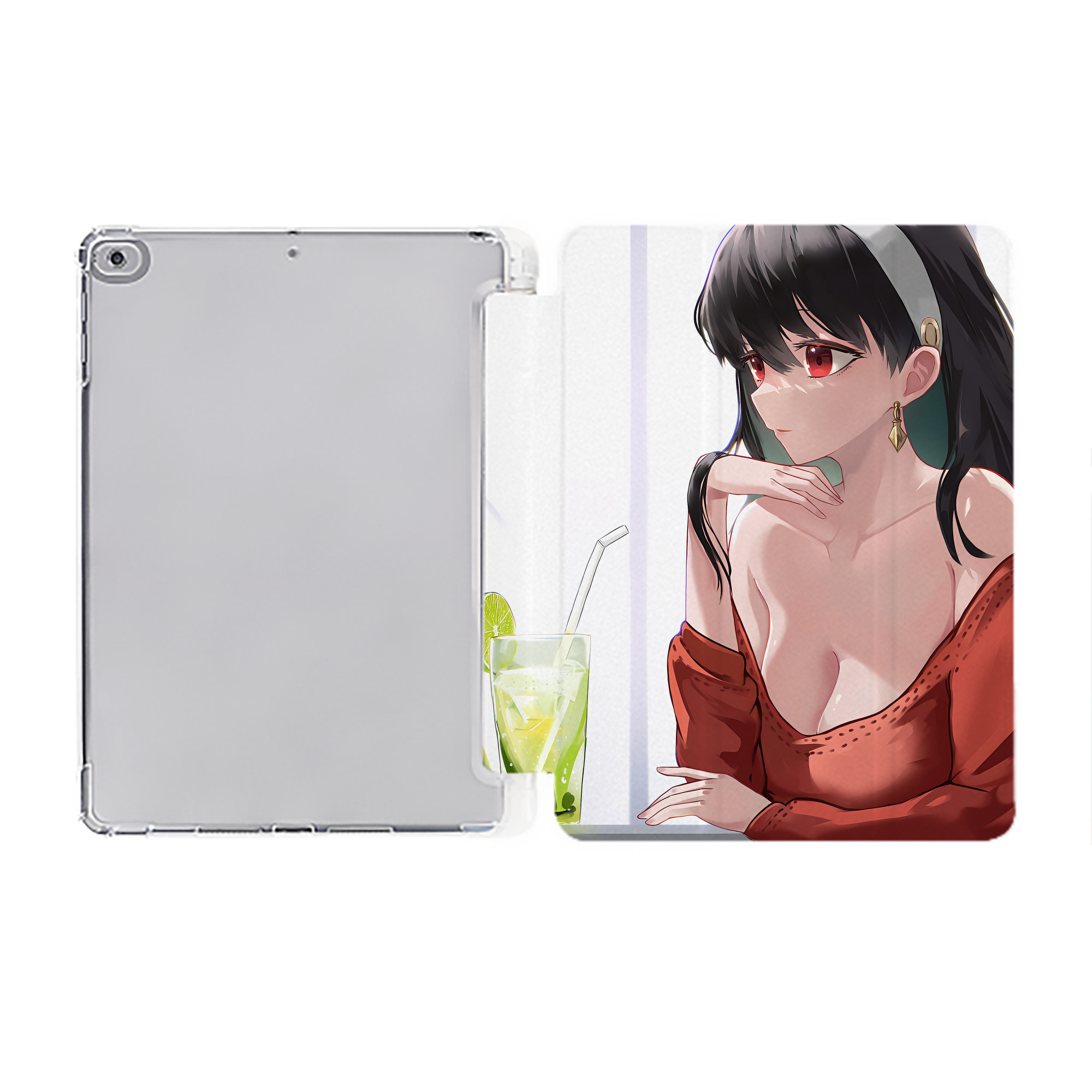 （画像用） SPY×FAMILY间谍家家酒 IPad ケース ペン収納付き 三つ折りスタンド PUレザー×シリコン 対応機種9.5/10.5/10.9インチ